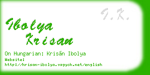 ibolya krisan business card